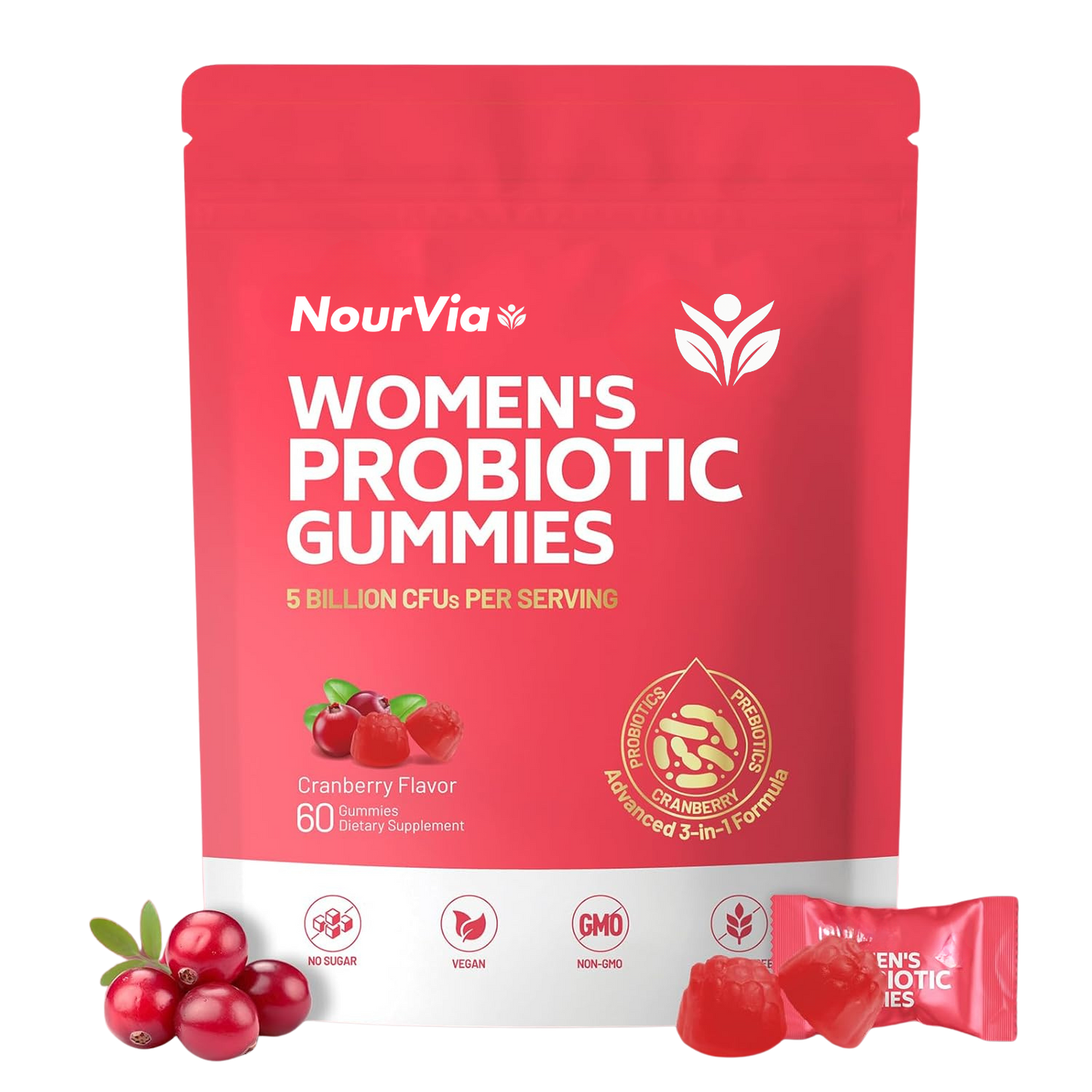 NourVia Probiotic Gummies for Women